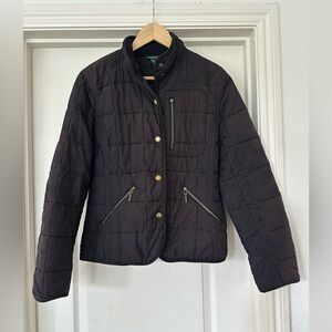 Lauren Ralph Lauren Women's Black Quilted Jacket - Large